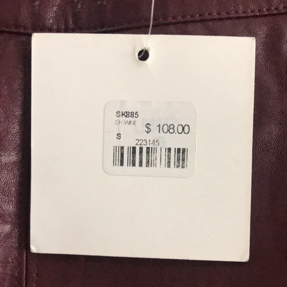 Seek the label vegan leather mini skirt sz S